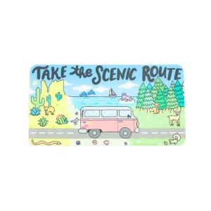 Take The Scenic Route Vinyl Sticker
